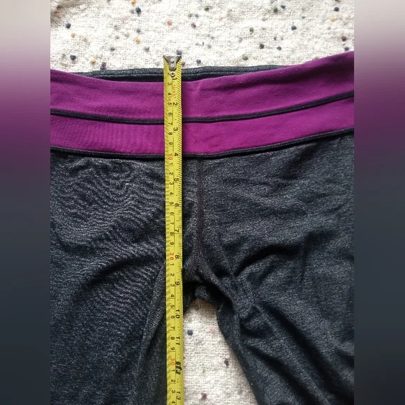 Lululemon Clam Digger Purple And Heathered Gray Capris - Picture 10 of 13